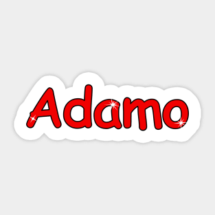 Adamo name. Personalized gift for birthday your friend. Sticker